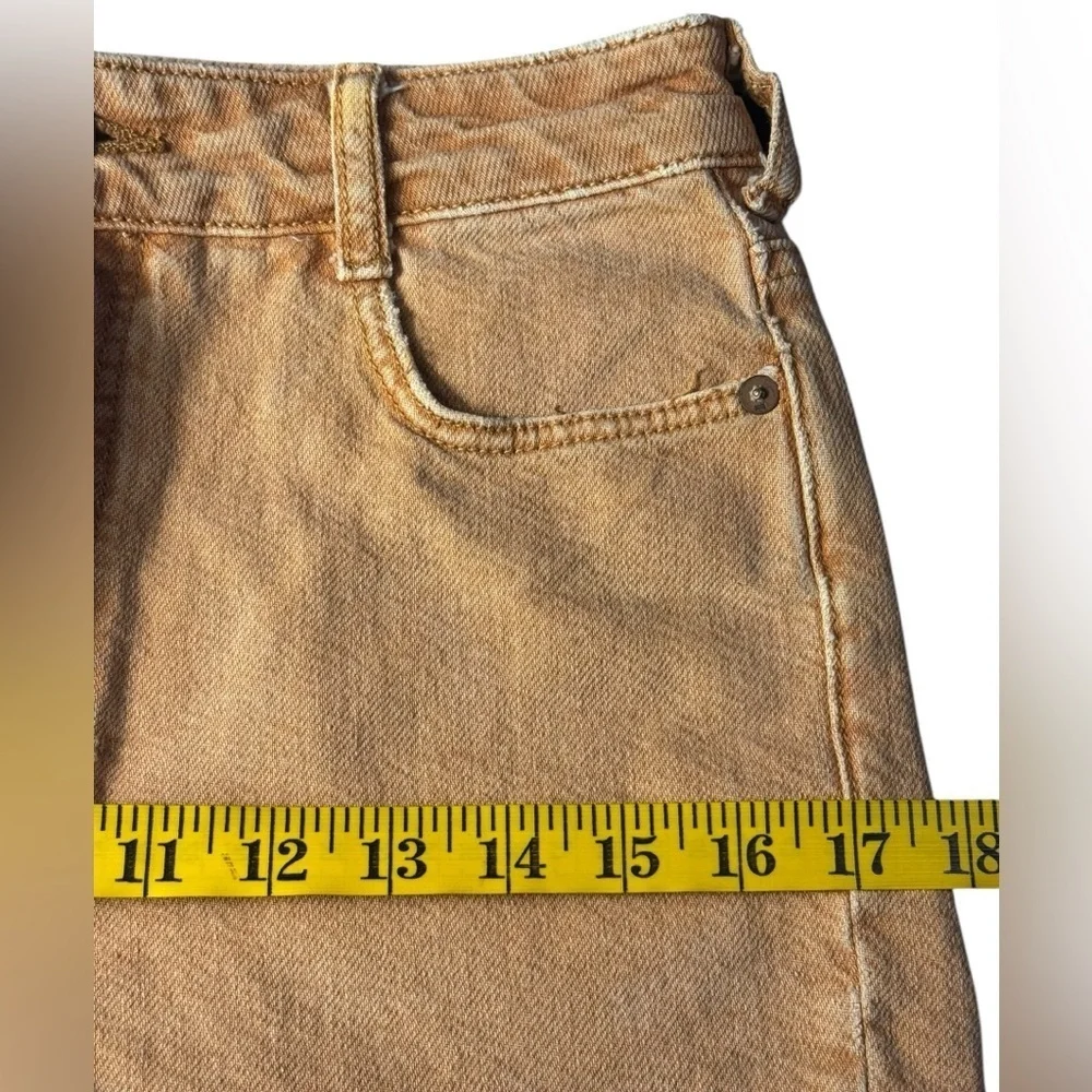 Anthropologie Shorts Womens 25 Yellow Gold Denim Pilcro Distressed Cut Offs - Picture 4 of 11